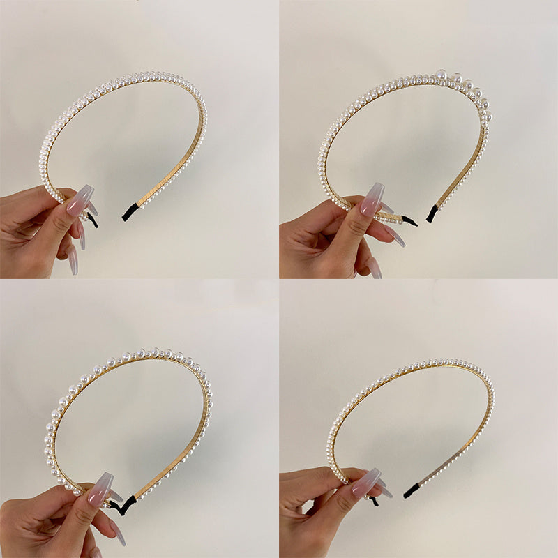 Vintage Faux Pearl Headband Set