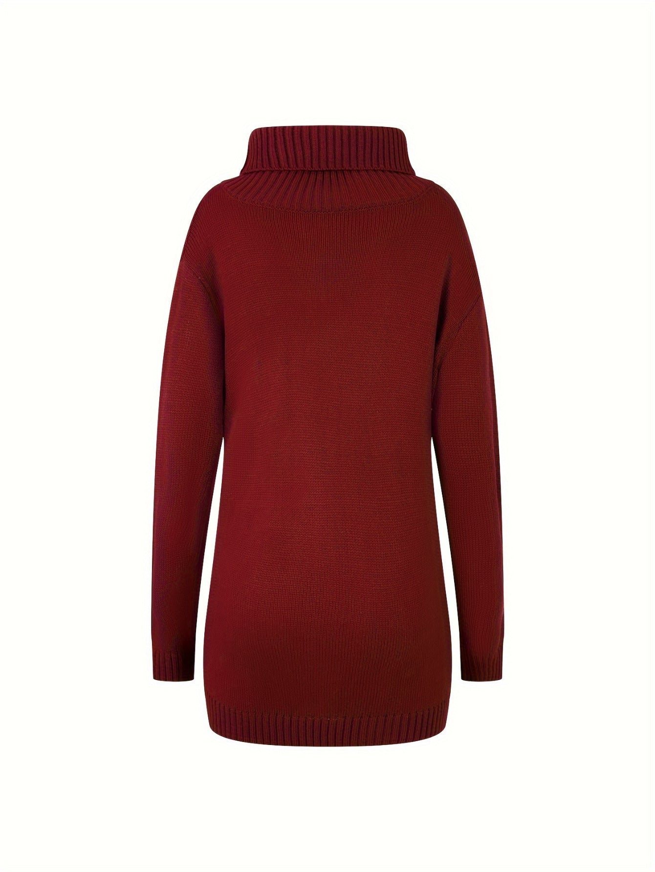 Pocket Cable Turtleneck Sweater