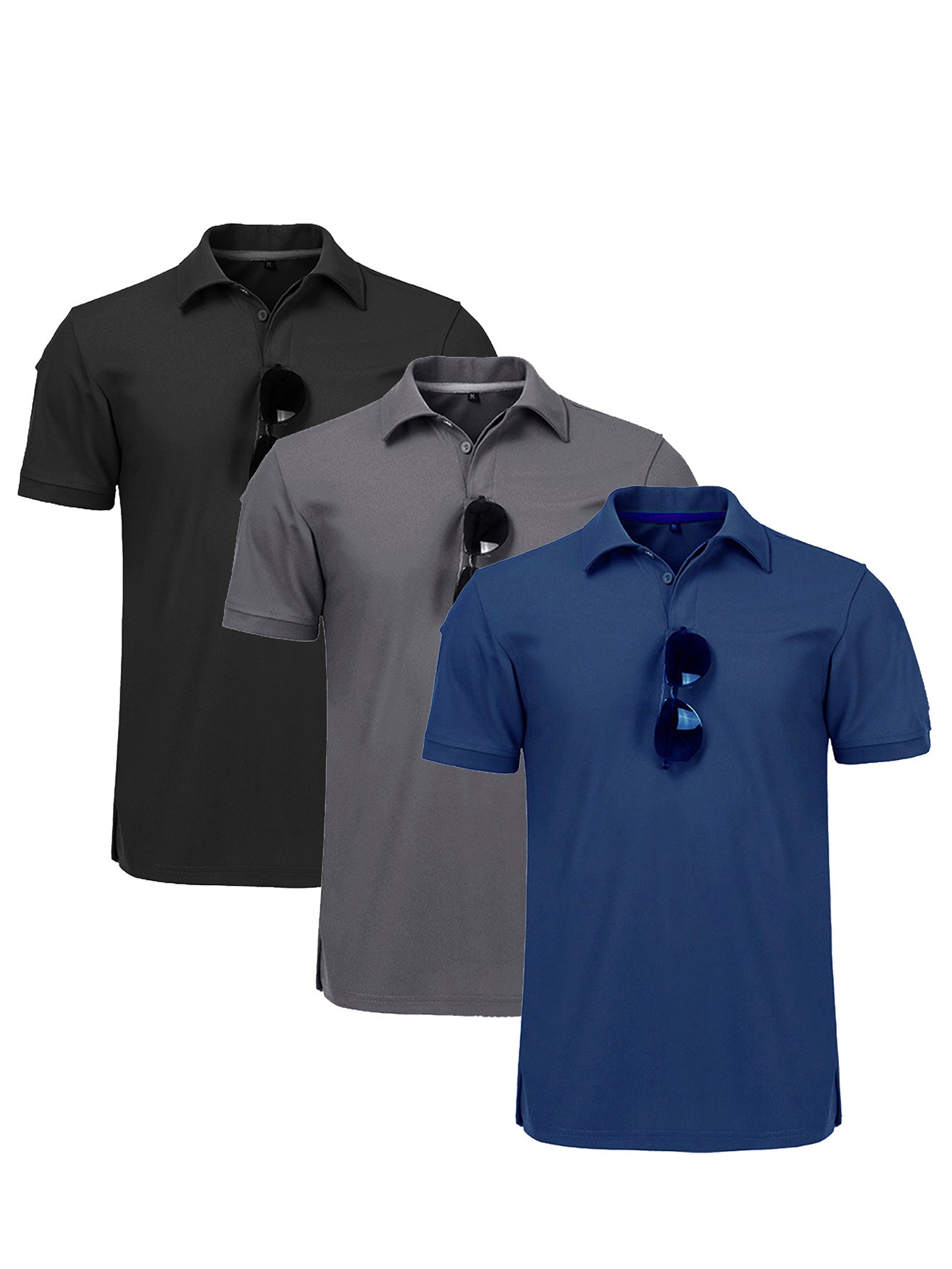 Quick Dry Mens Polo Trio