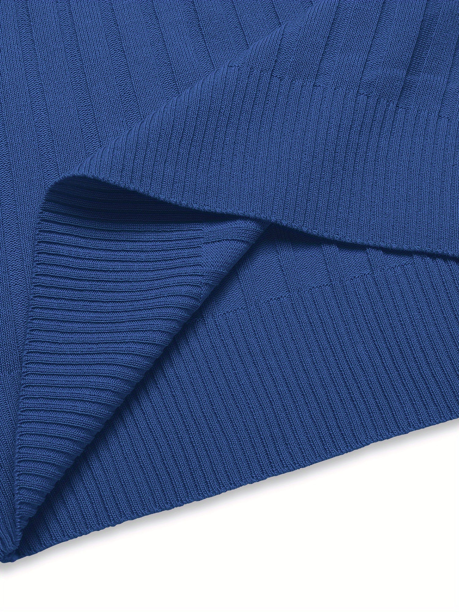 Zipper Knit Mens Polo Shirt