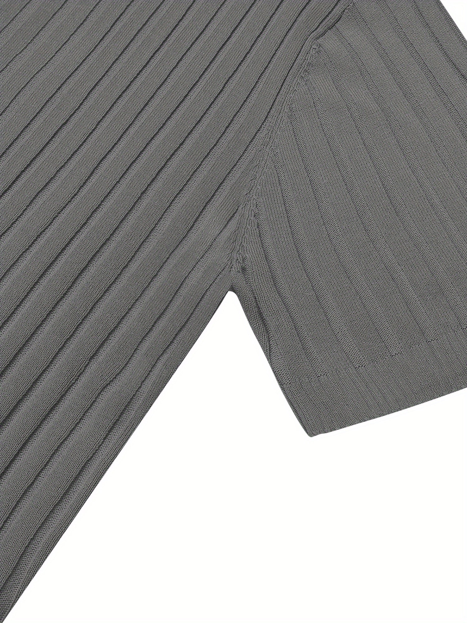 Zipper Knit Mens Polo Shirt