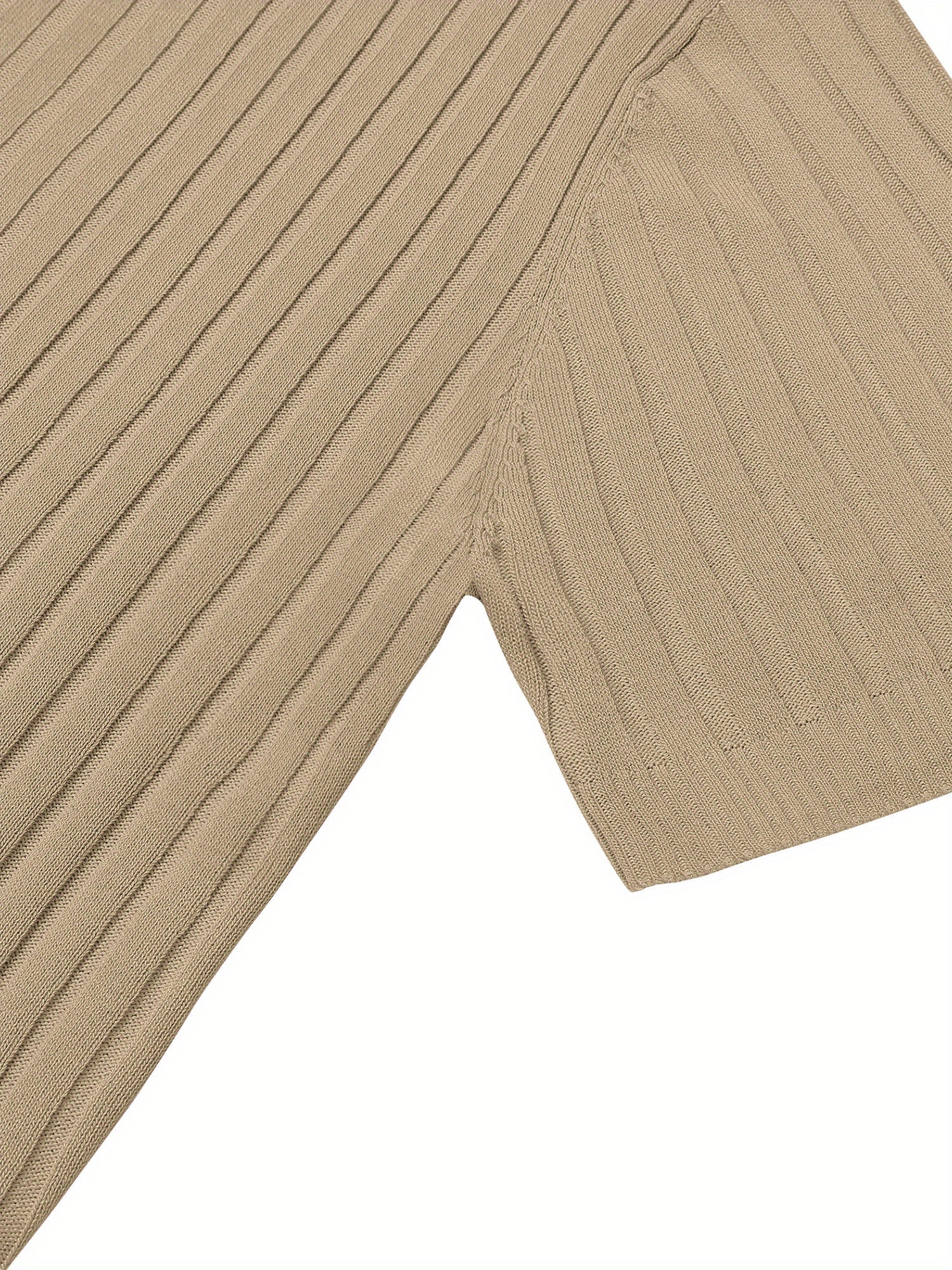 Zipper Knit Mens Polo Shirt