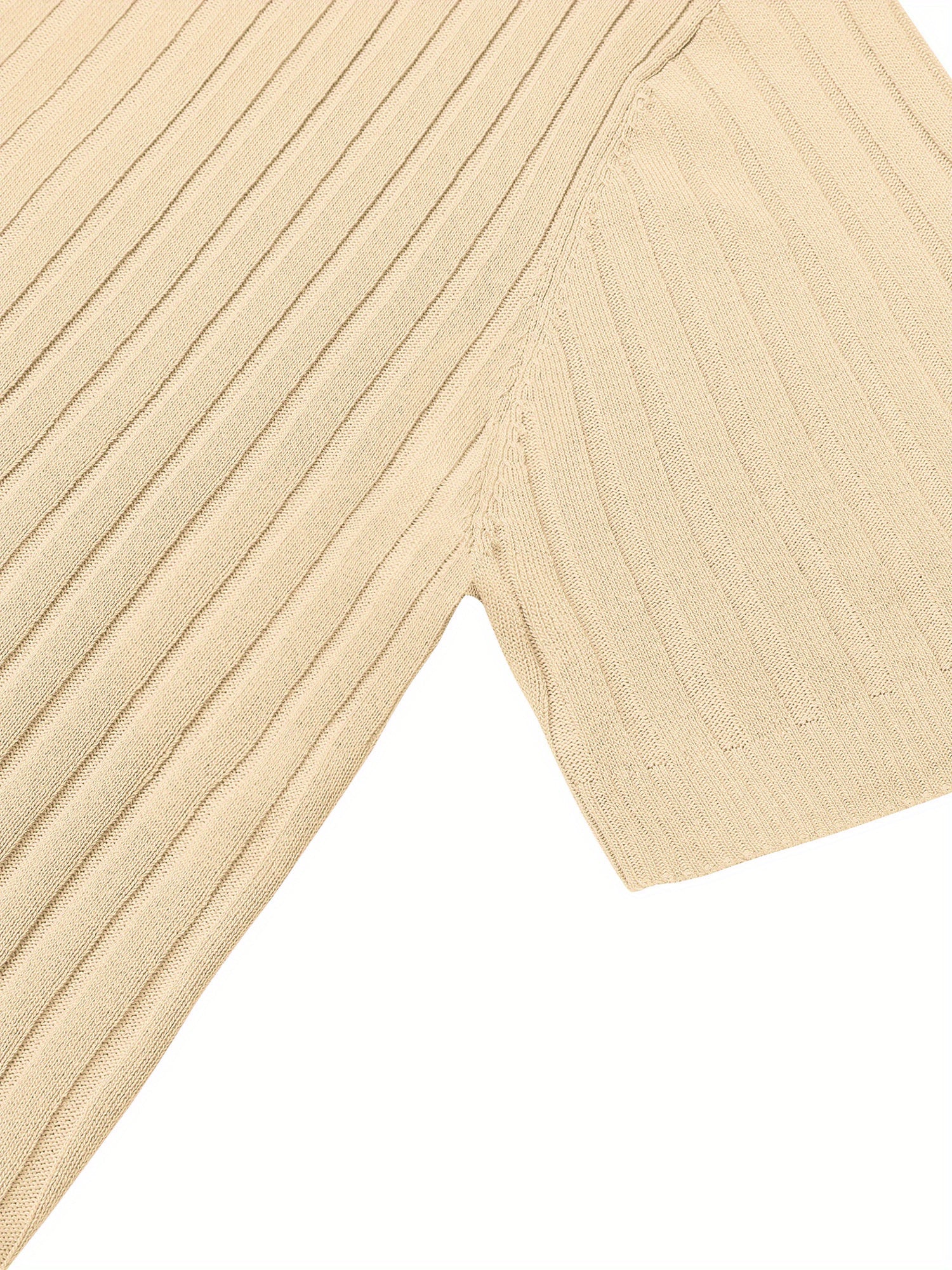 Zipper Knit Mens Polo Shirt