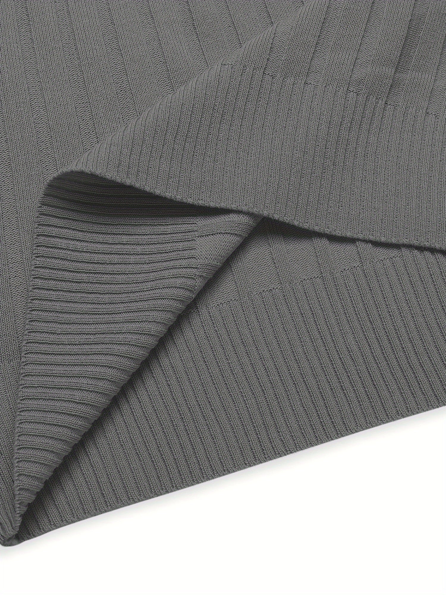 Zipper Knit Mens Polo Shirt