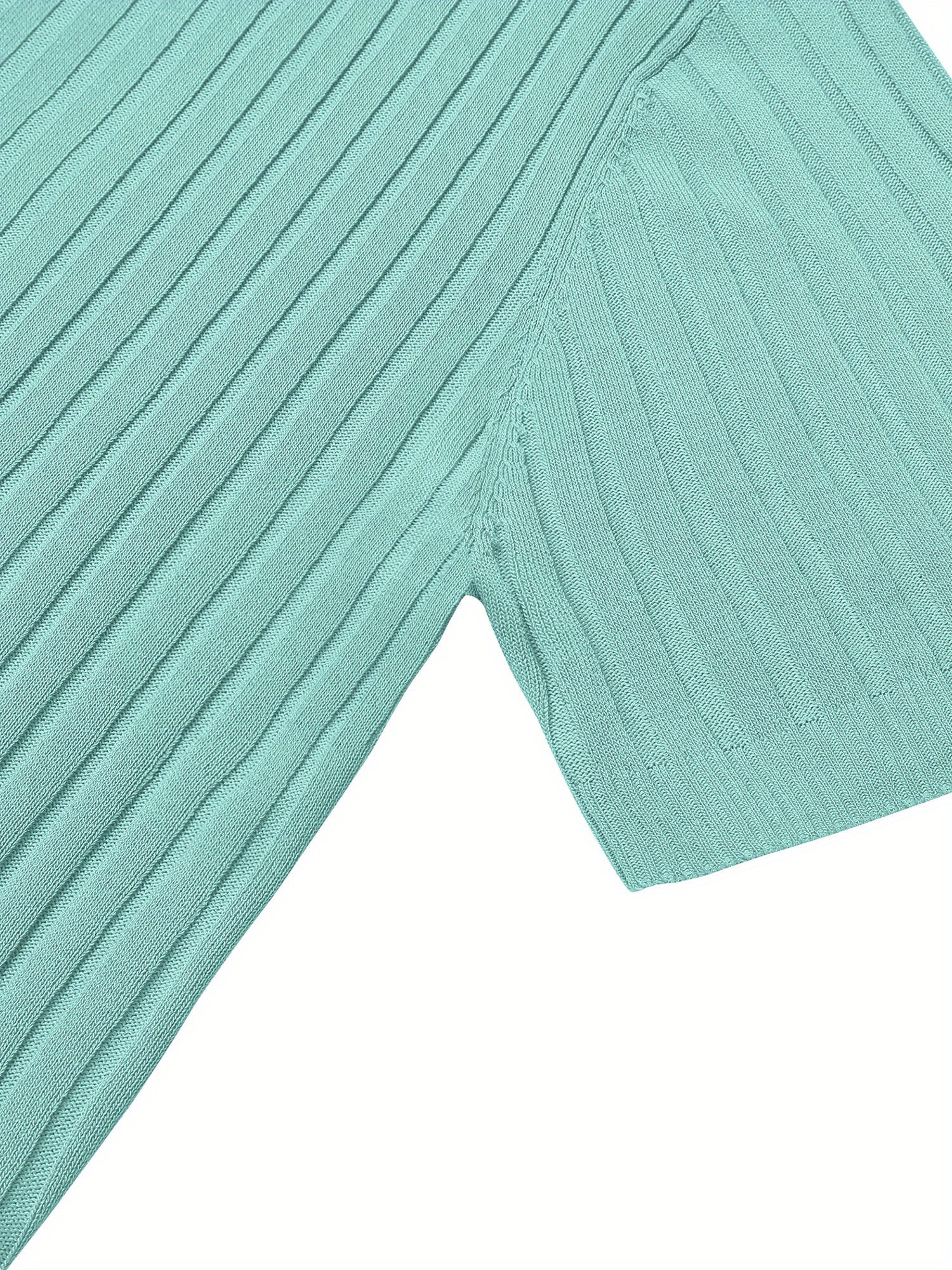 Zipper Knit Mens Polo Shirt