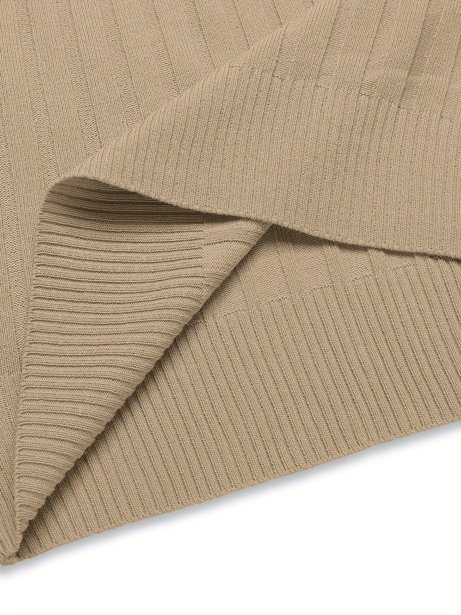 Zipper Knit Mens Polo Shirt