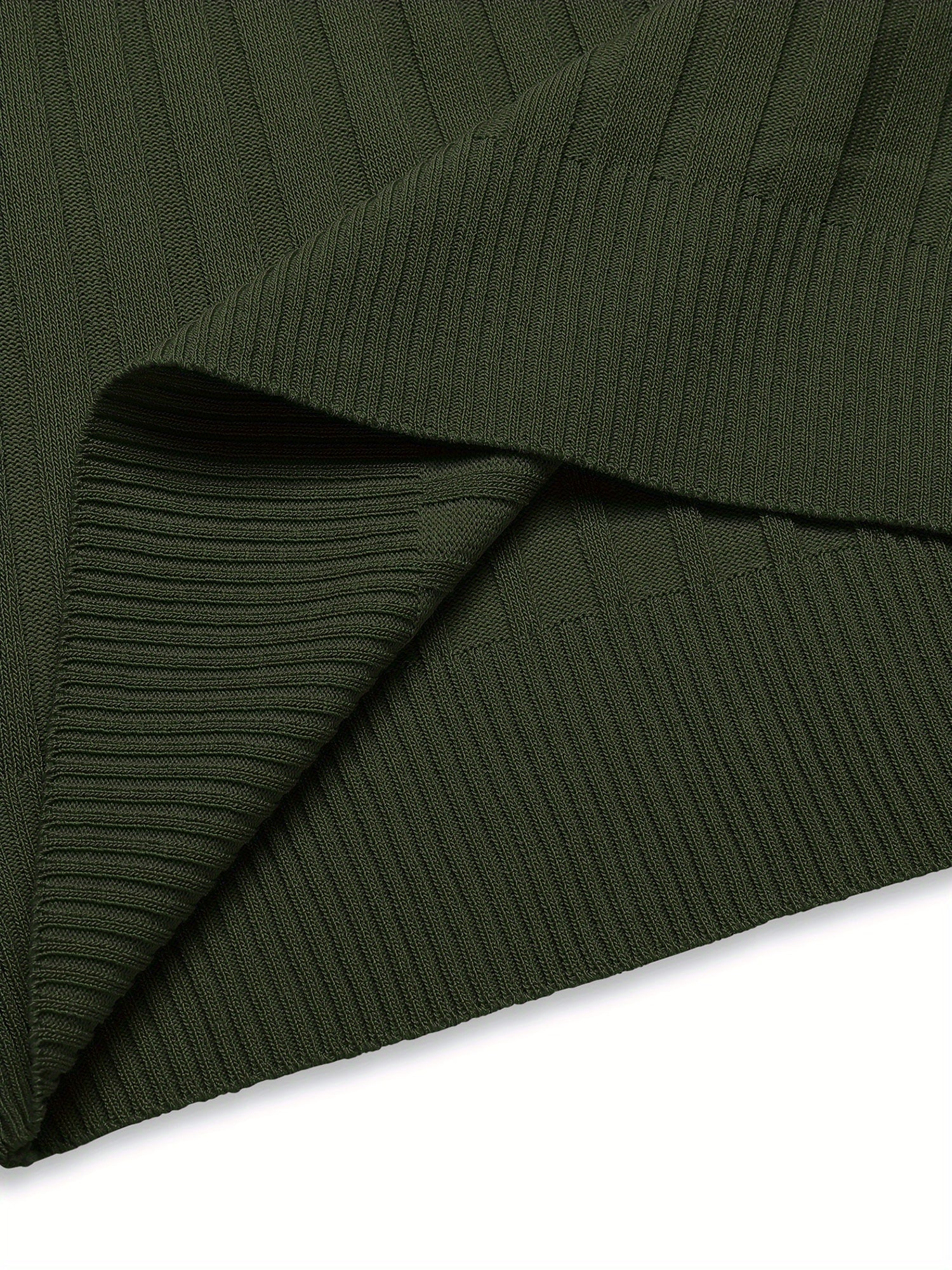 Zipper Knit Mens Polo Shirt