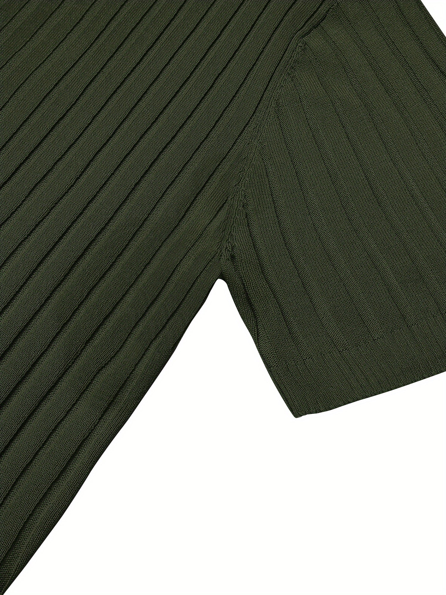 Zipper Knit Mens Polo Shirt