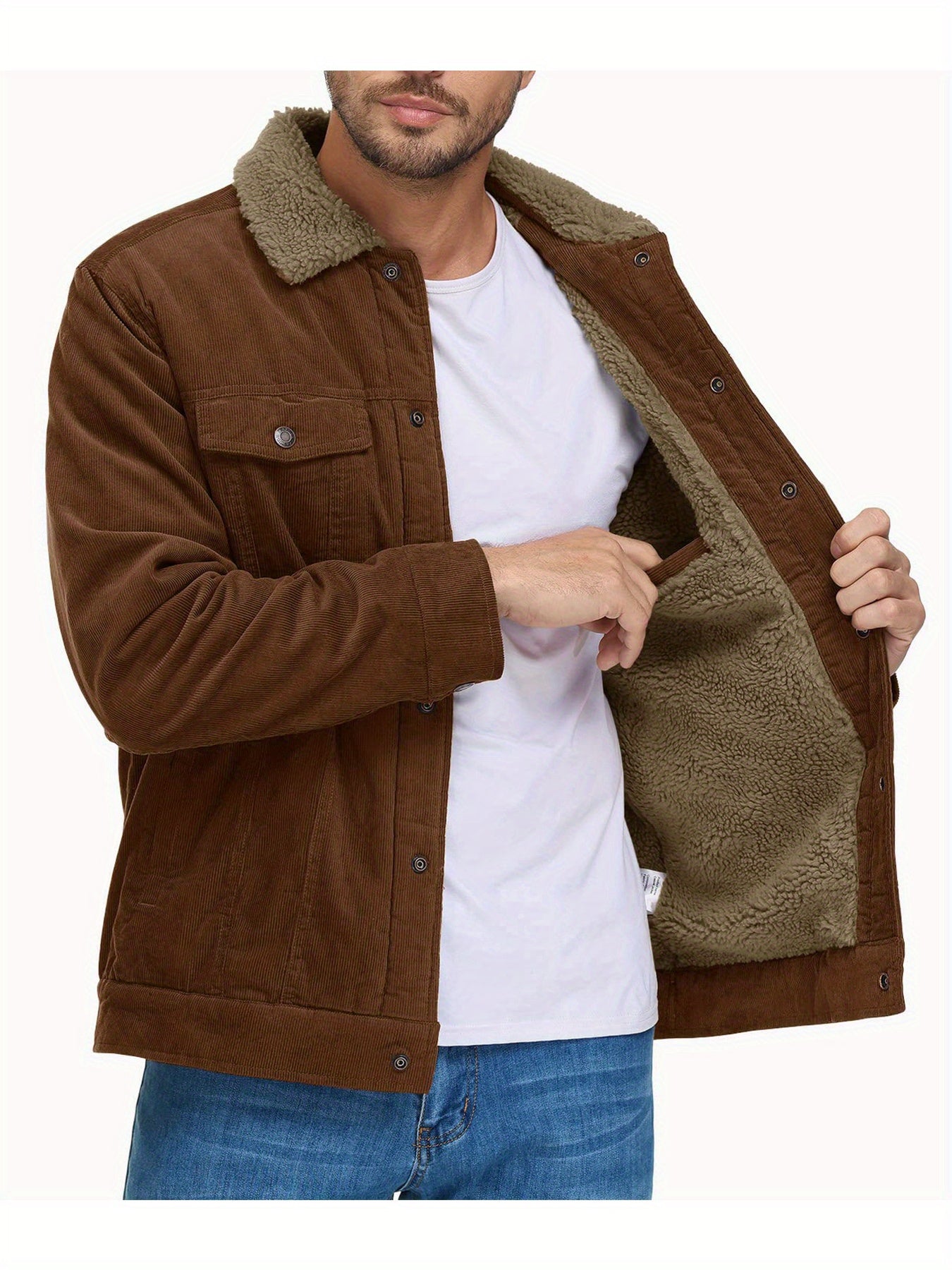 Men’s Cotton Corduroy Cargo Jacket