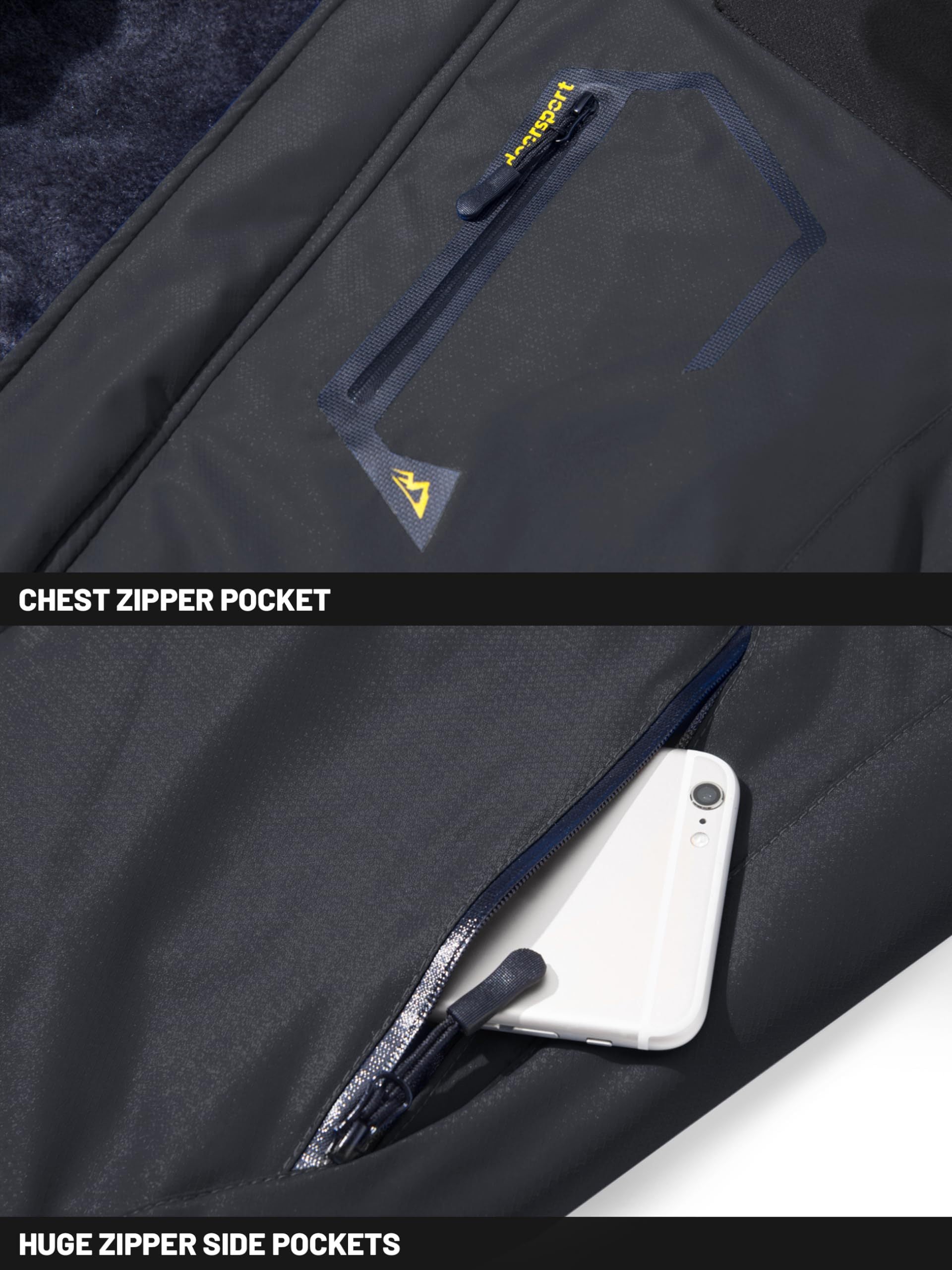 Men’s Fleece-Lined Winter Ski Jacket