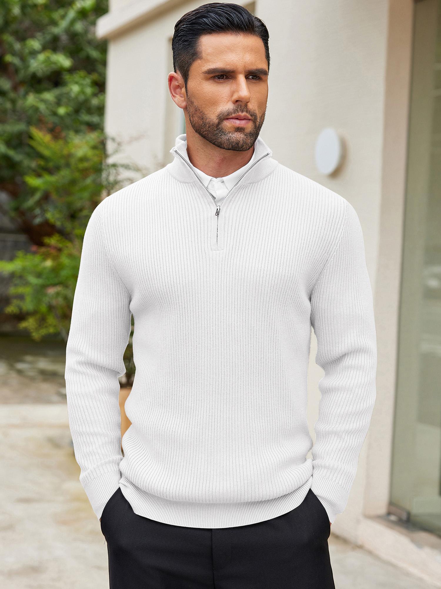 Slim Zip Knit Pullover