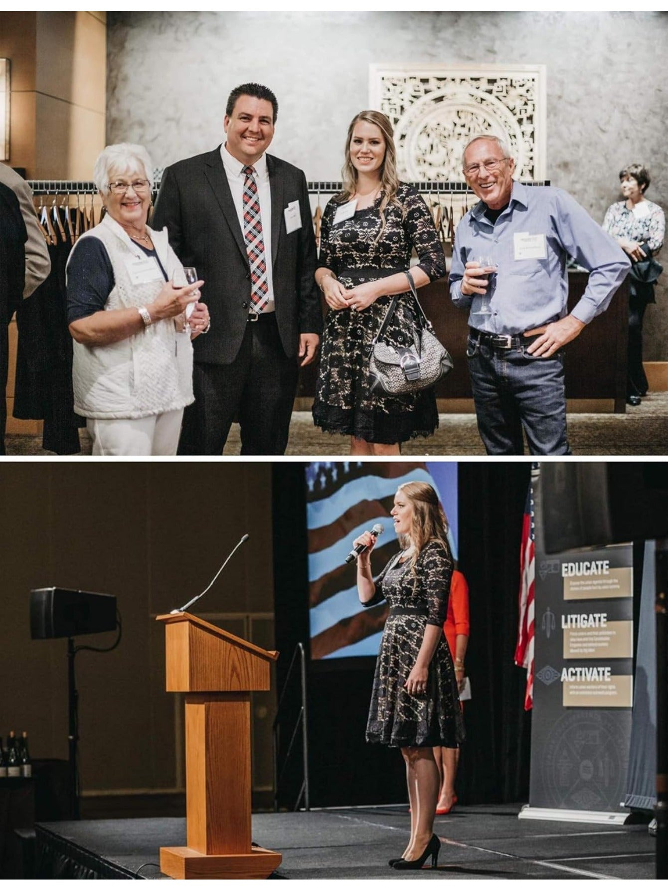 Vintage Lace Fit Flare Dress