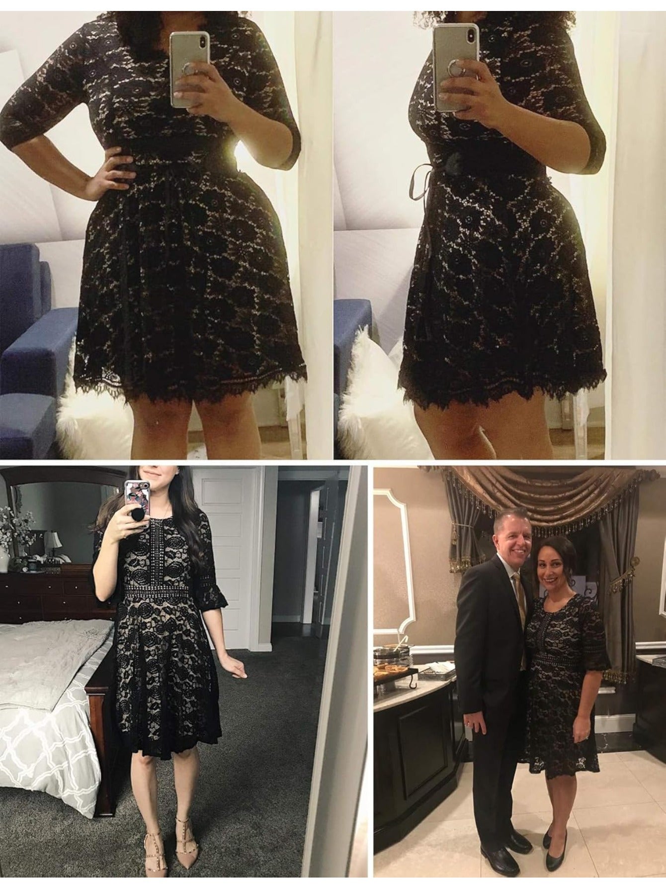 Vintage Lace Fit Flare Dress