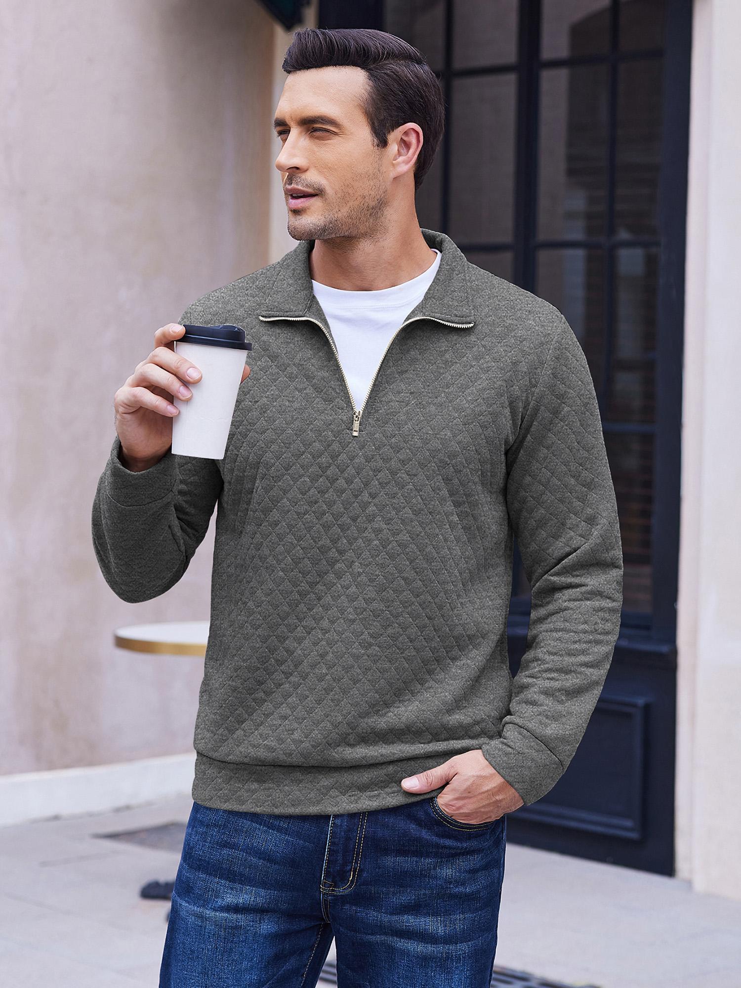 Zip Jacquard Knit Pullover