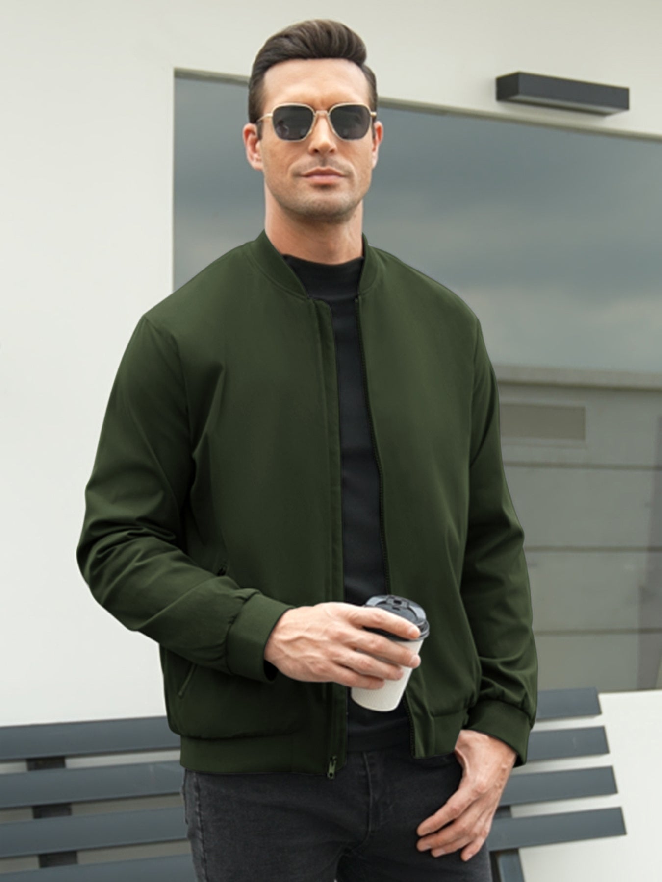 Men’s Lightweight Casual Flight Bomber Jacket