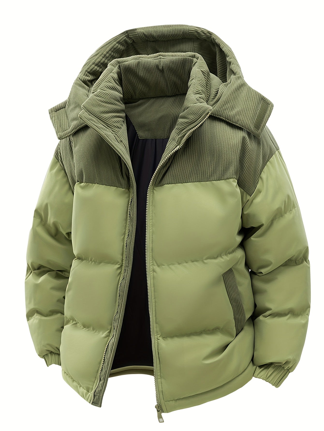 Men’s Heavy-Duty Insulated Winter Hooded Jacket