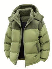 Men’s Heavy-Duty Insulated Winter Hooded Jacket