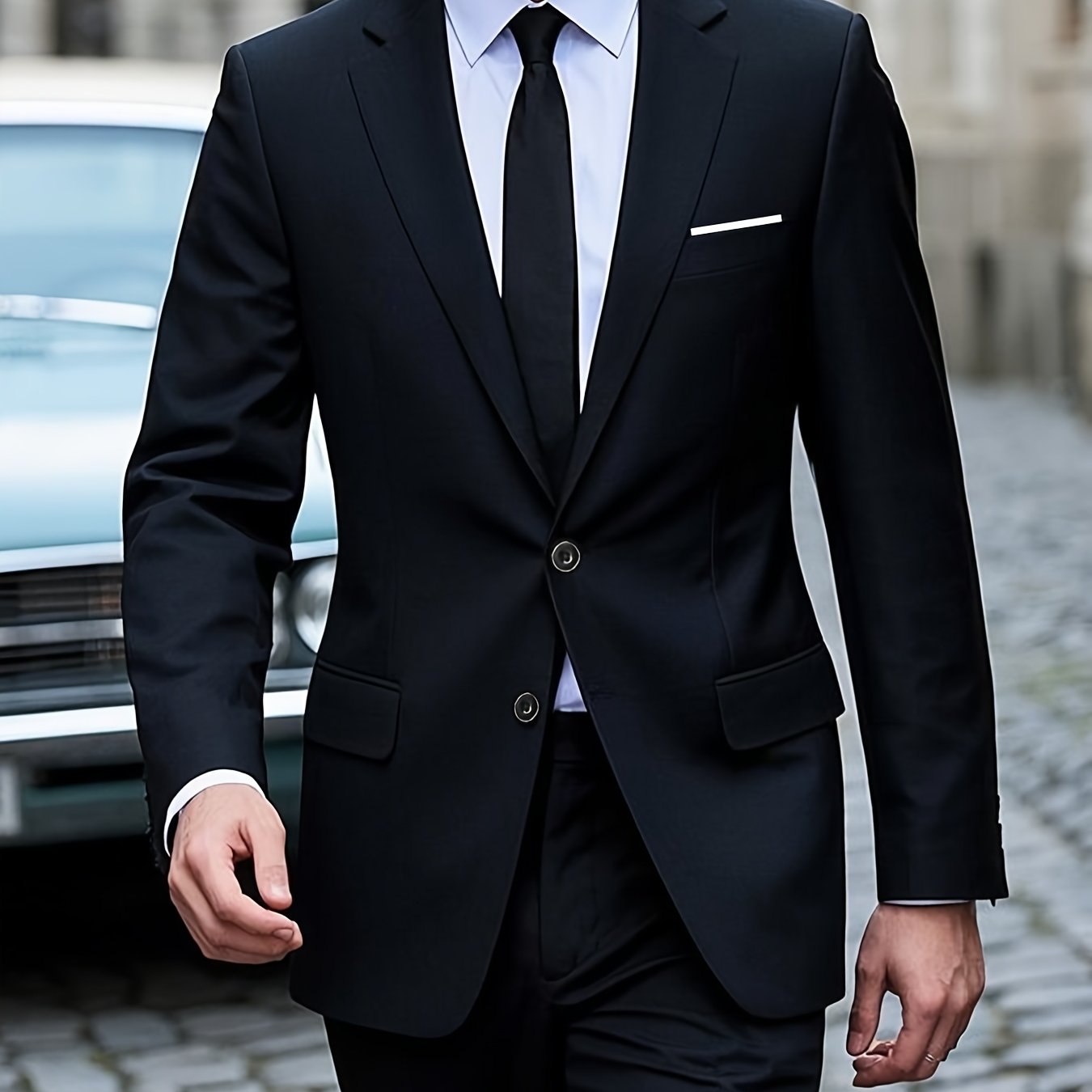 Elegant Black Two Piece Suit