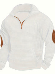 Plaid Stand Knit Top