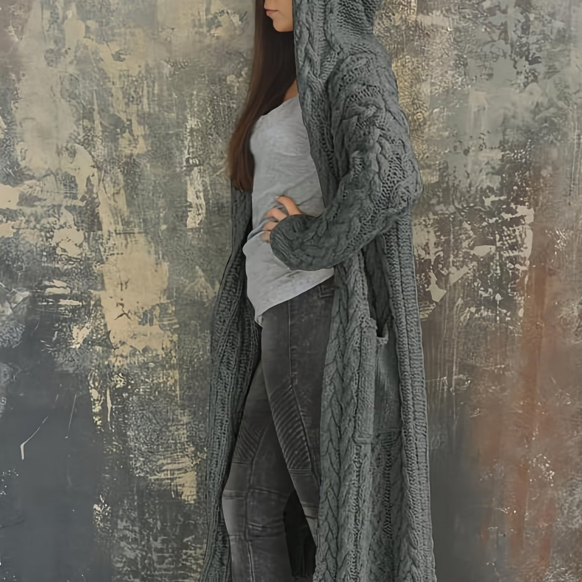 Cozy Hooded Knit Cardigan