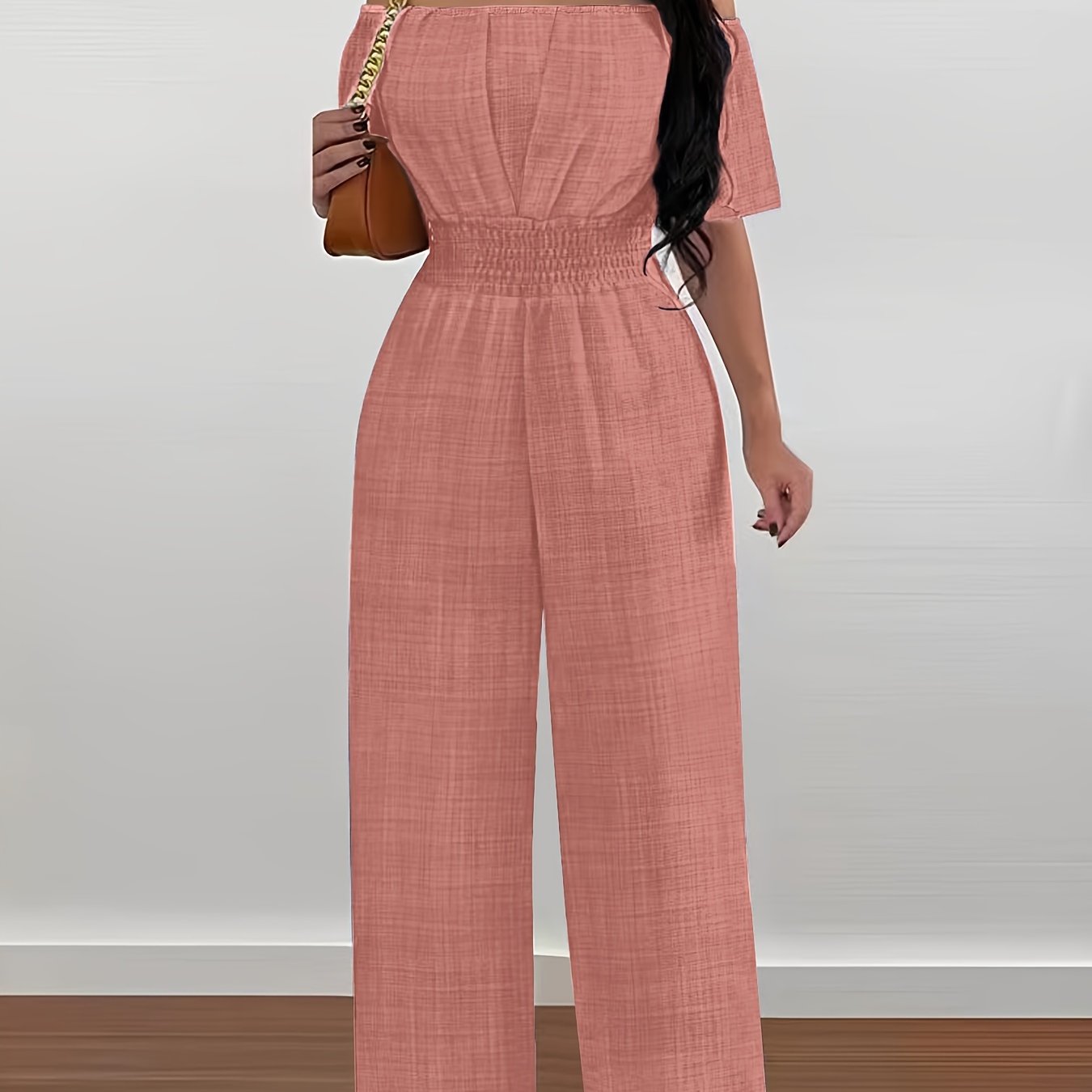 Women Off-Shoulder Wide Leg Jumpsuit