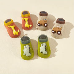 Warm Cartoon Toddler Walking Socks