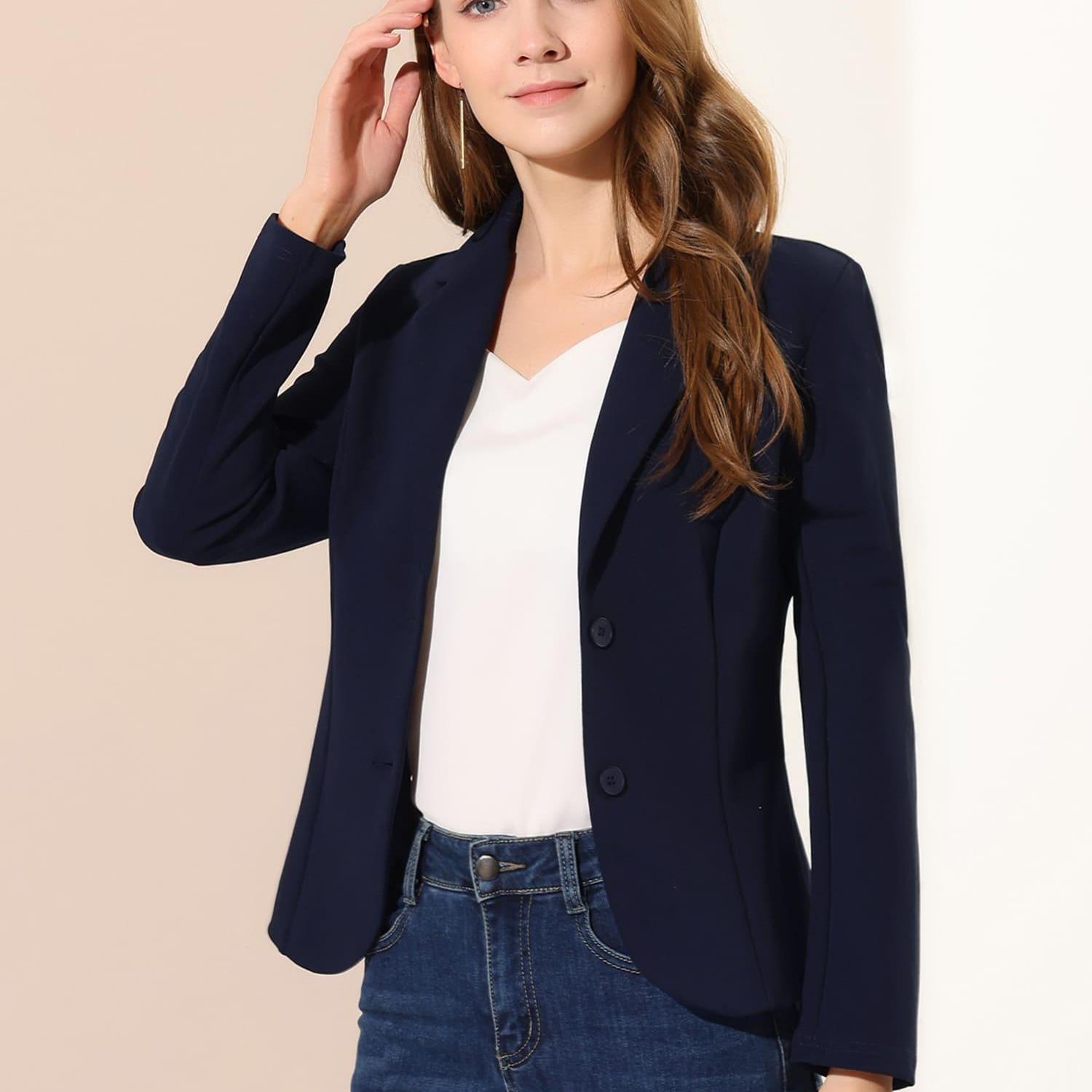Sleek Stretch Professional Office Blazer
