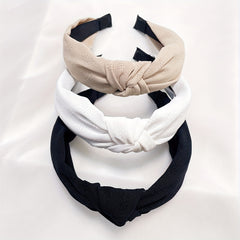 Women’s Minimalist Plain Fabric Headband Set