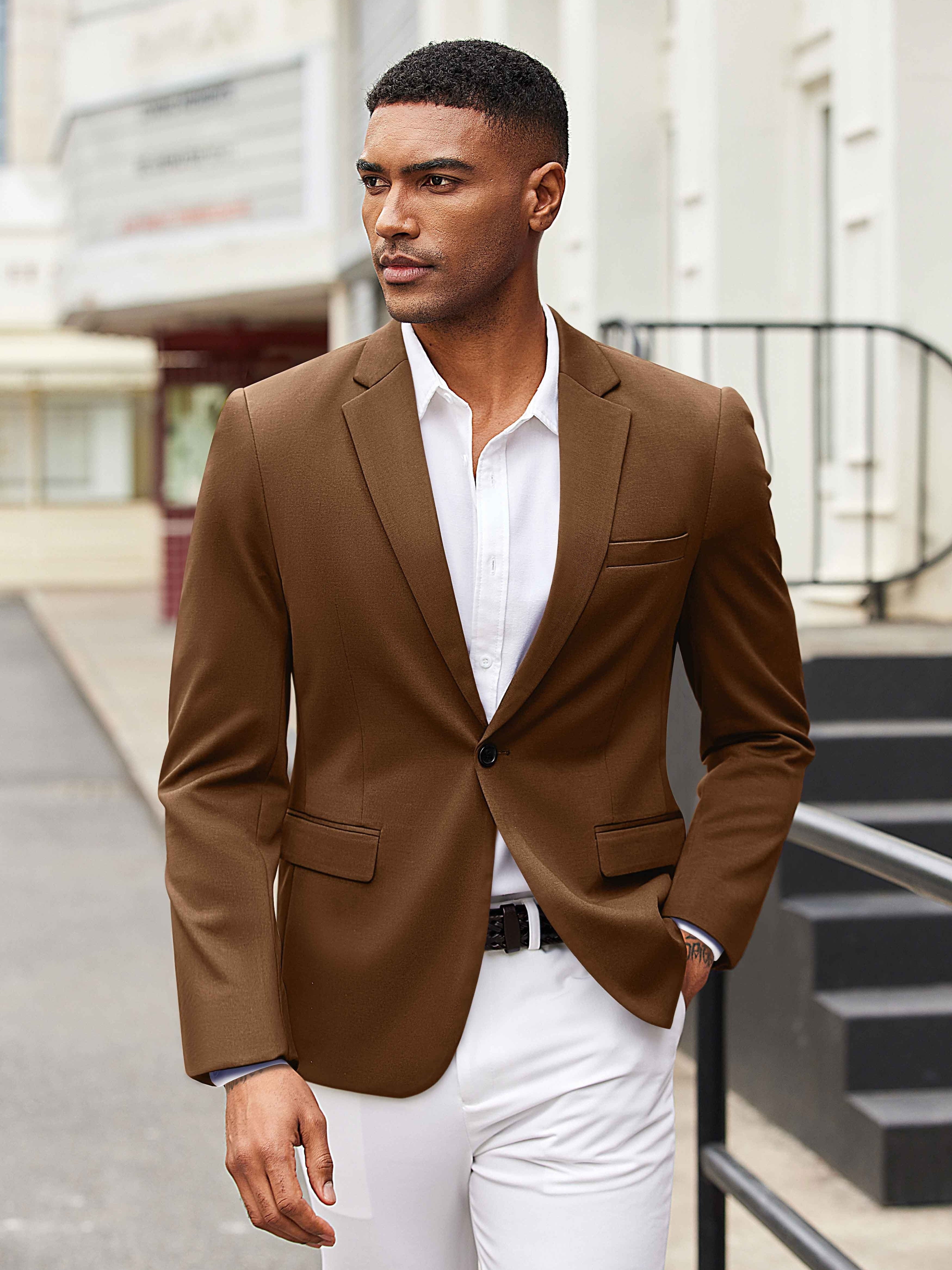 Notch Lapel Knit Blazer