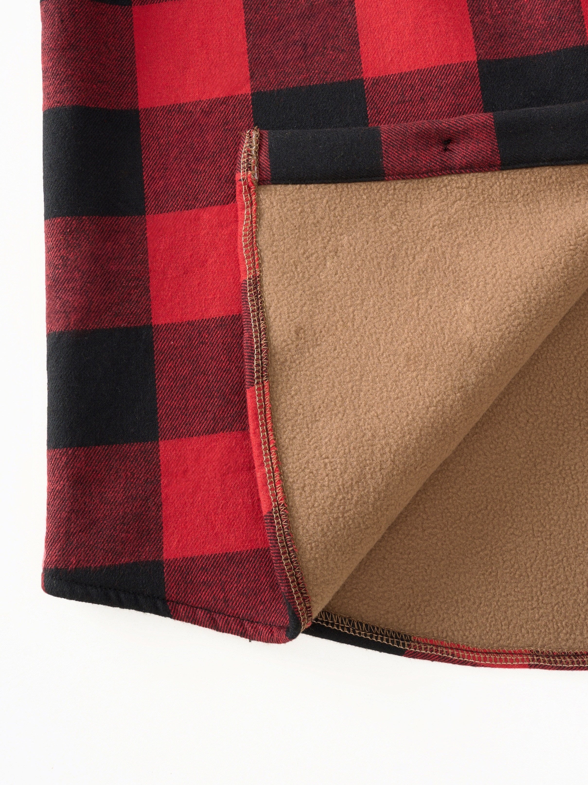 Men’s Fleece-Lined Plaid Hooded Flannel Jacket