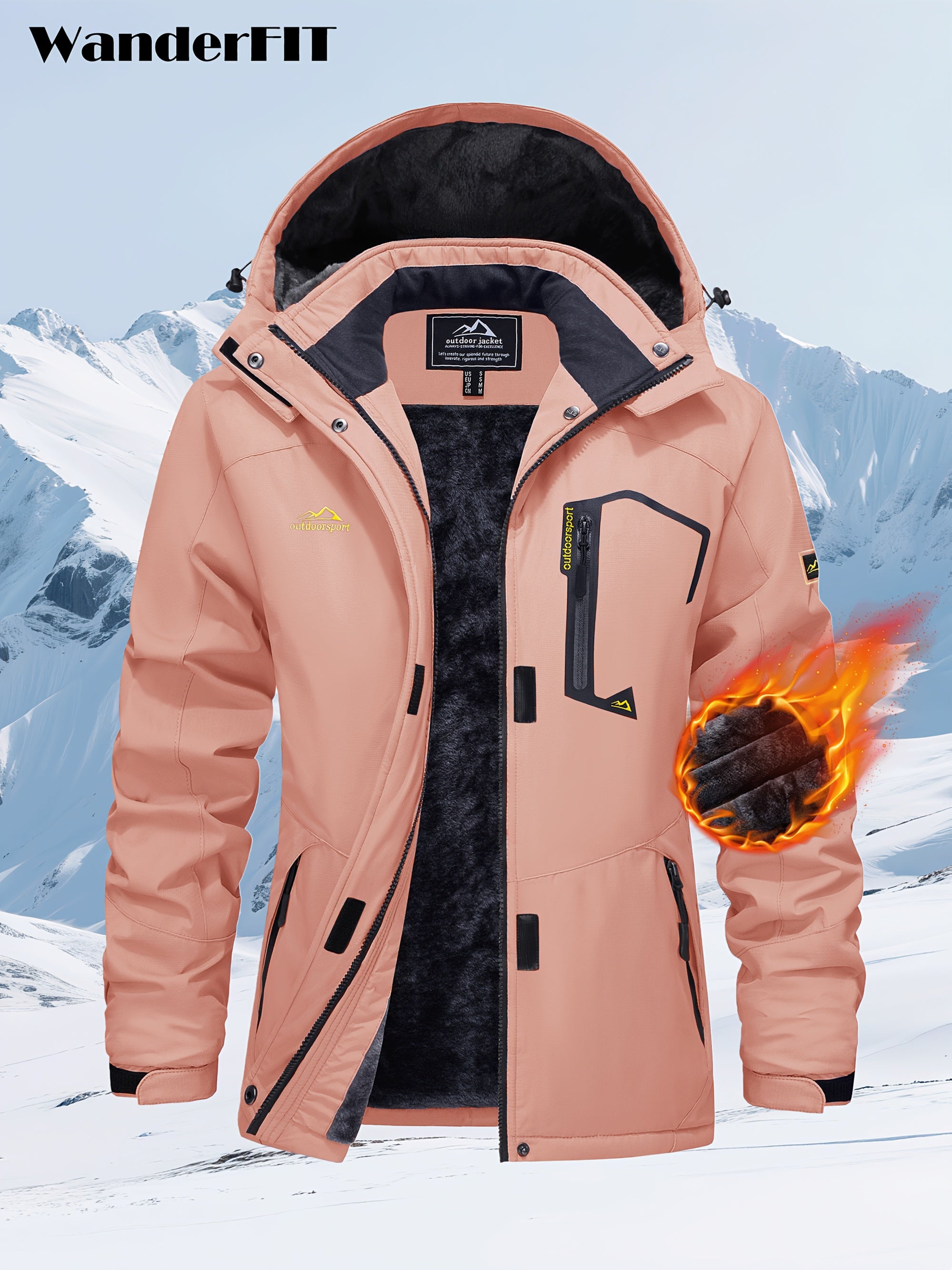 Women’s Windproof Softshell Fleece Winter Jacket