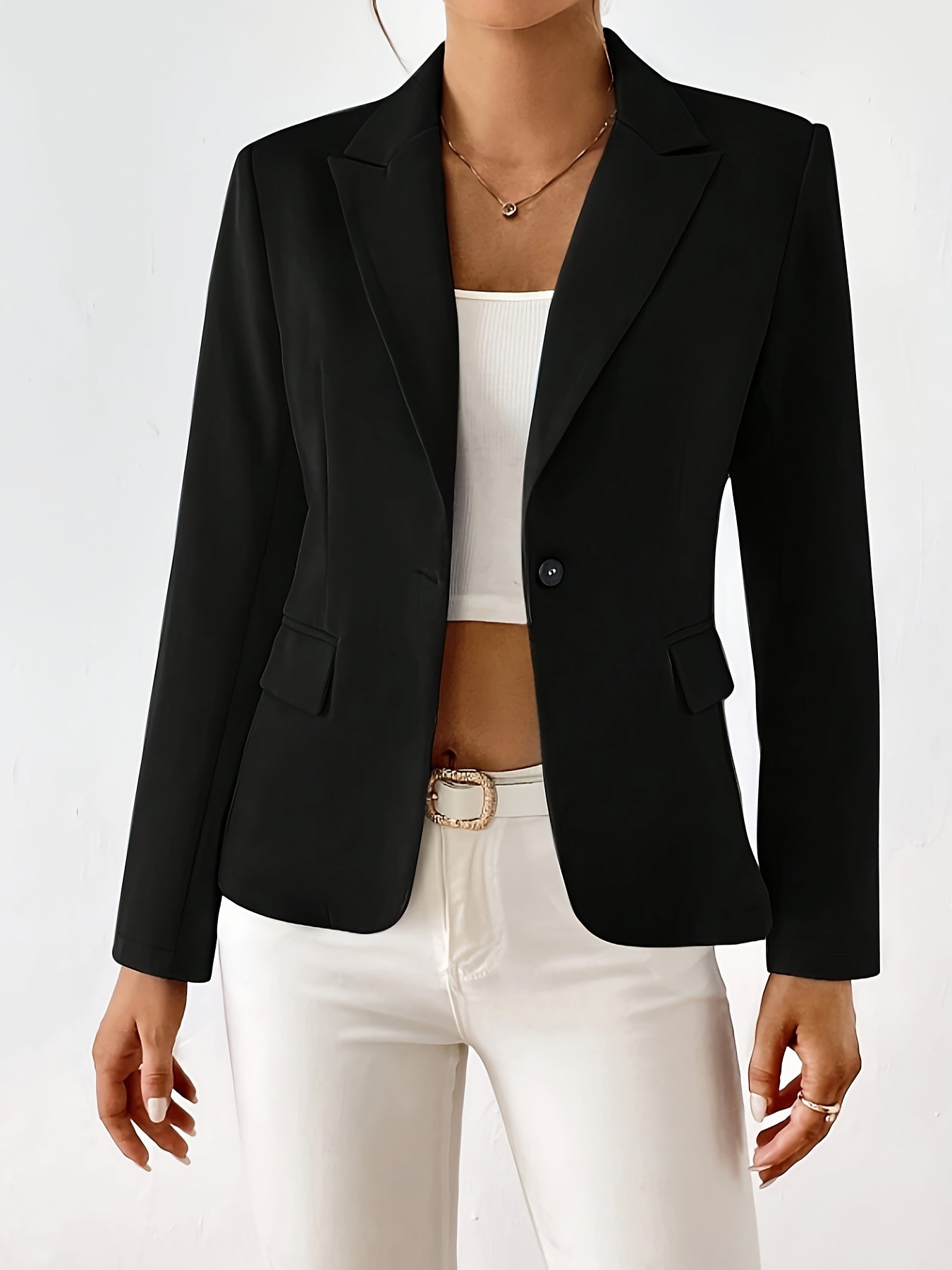 Soft Lapel Office Blazer Womens