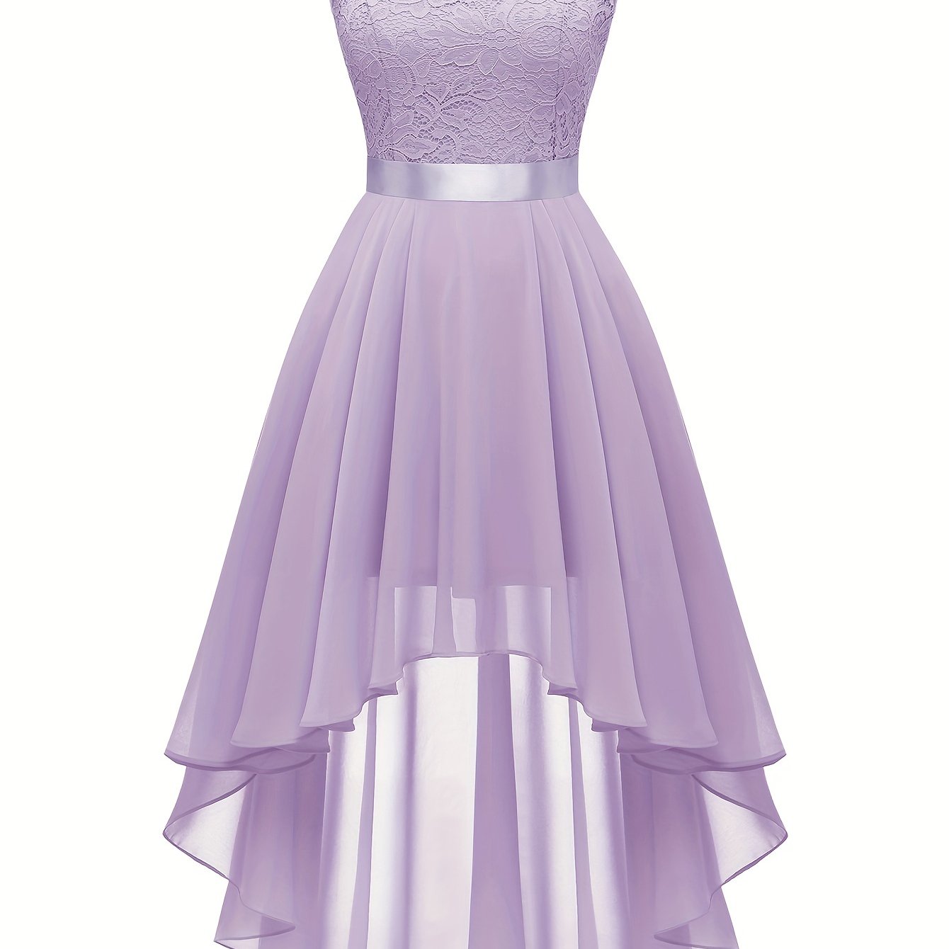 Asymmetric Lace Bow Waist Dress