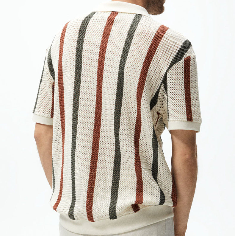 Striped Knit Polo