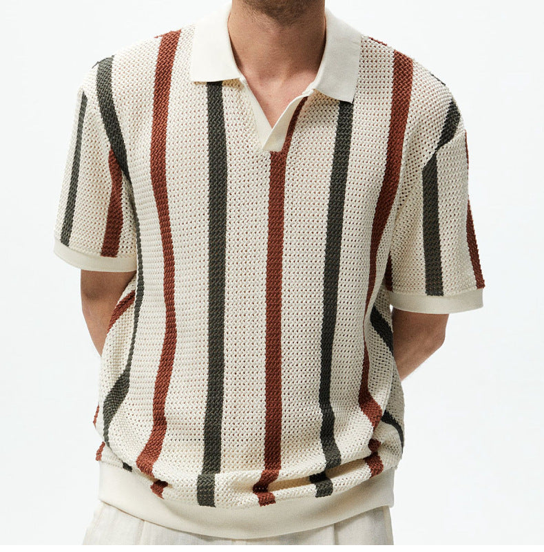 Striped Knit Polo