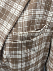 Brown Checkered Evening Suit