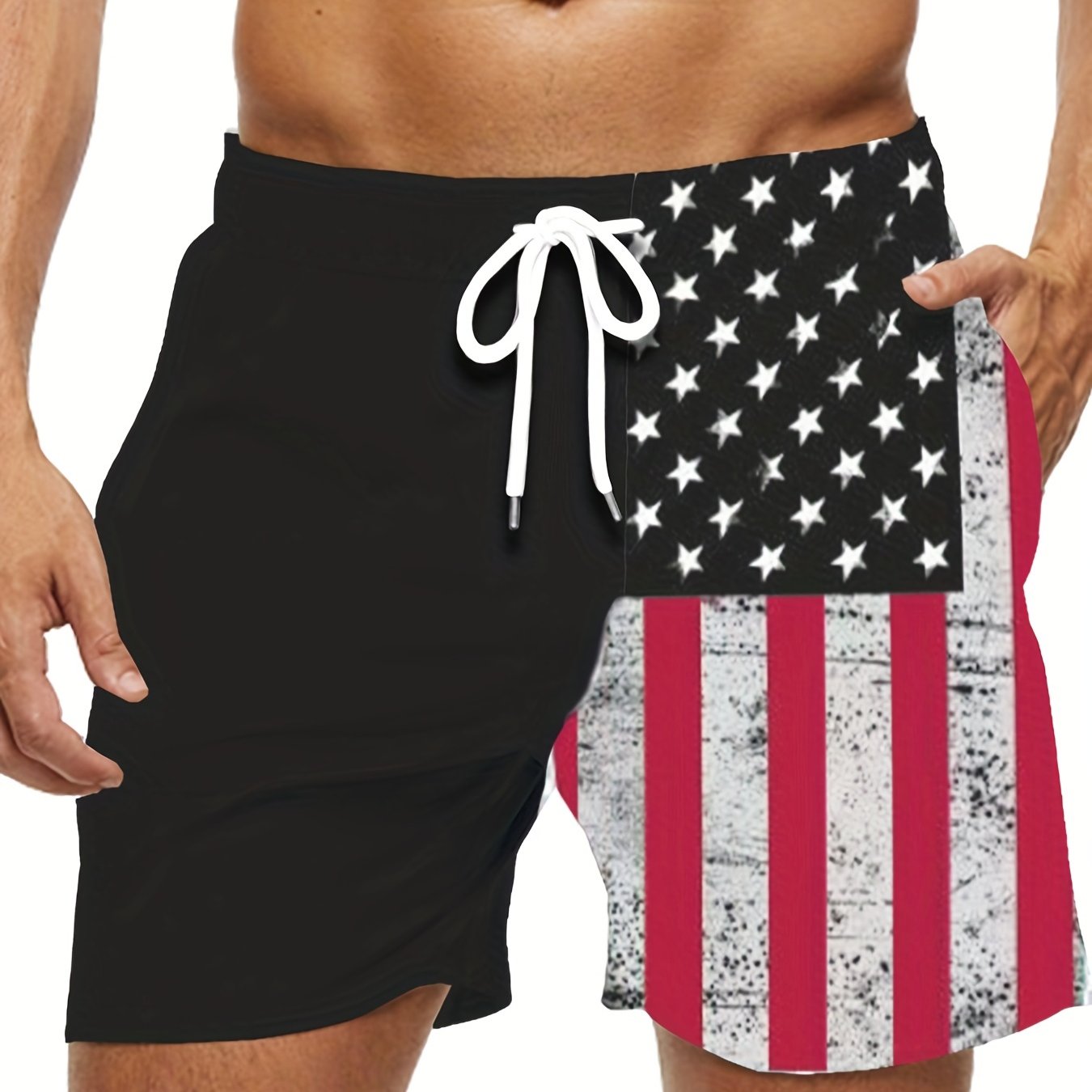 Flag Graphic Holiday Shorts