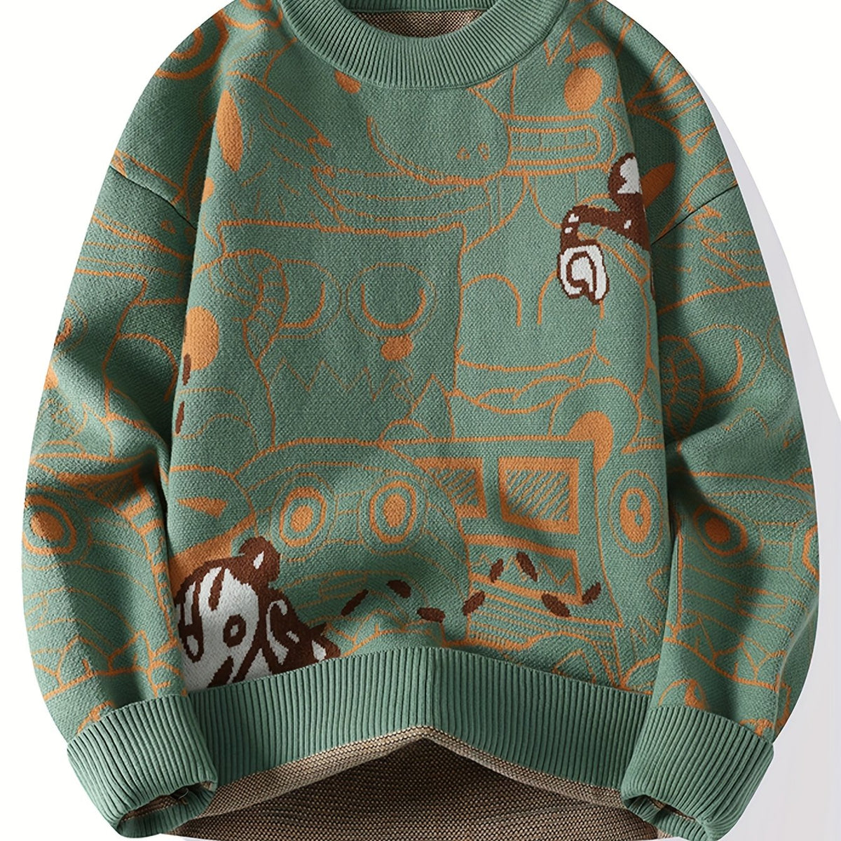 Geo Slim Knit Pullover