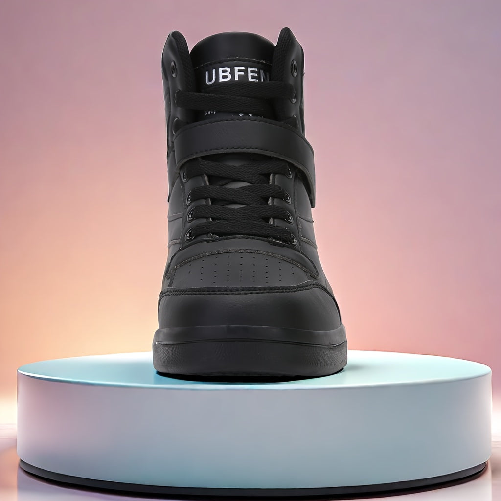 Women’s Retro High-Top Sneakers with Hidden Wedge Heel