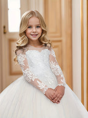 Elegant Flower Girl Lace Gown