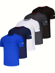 Men’s 5-Pack Athletic Breathable T-Shirts