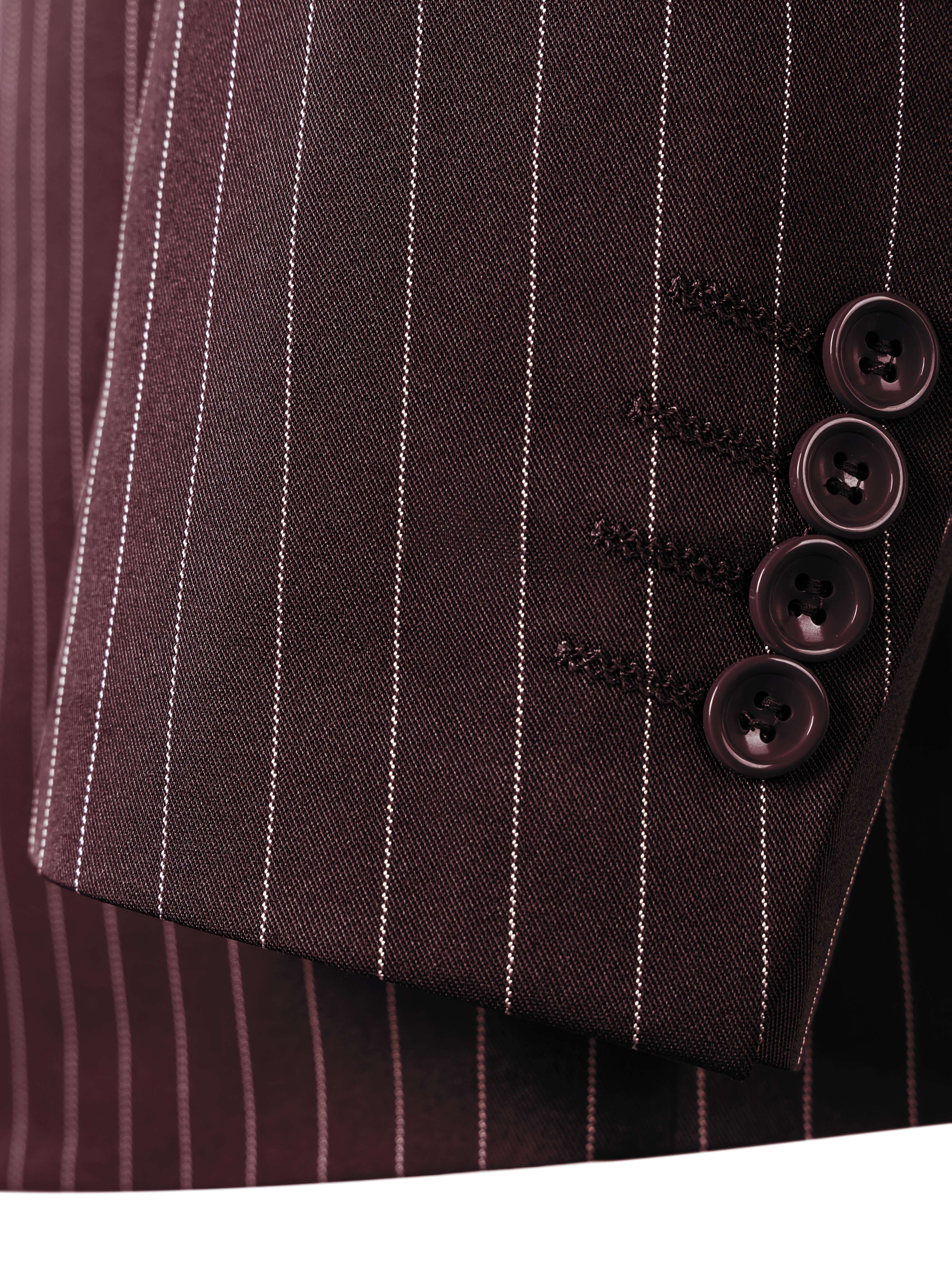 Men’s Three-Piece Vertical Stripe Suit Set