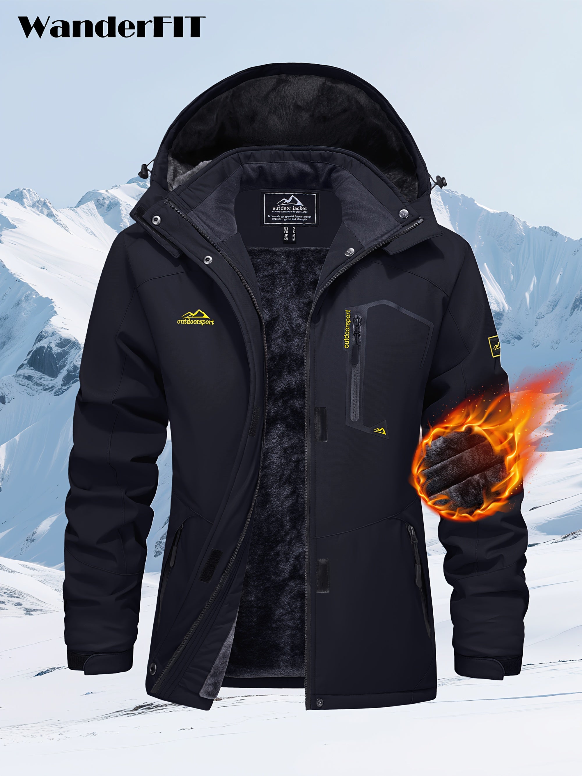 Women’s Windproof Softshell Fleece Winter Jacket