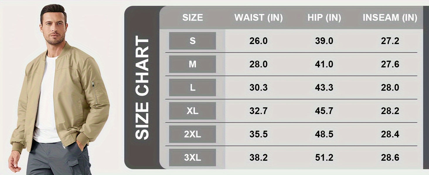 Lightweight Men's Windbreaker Bomber Jacket