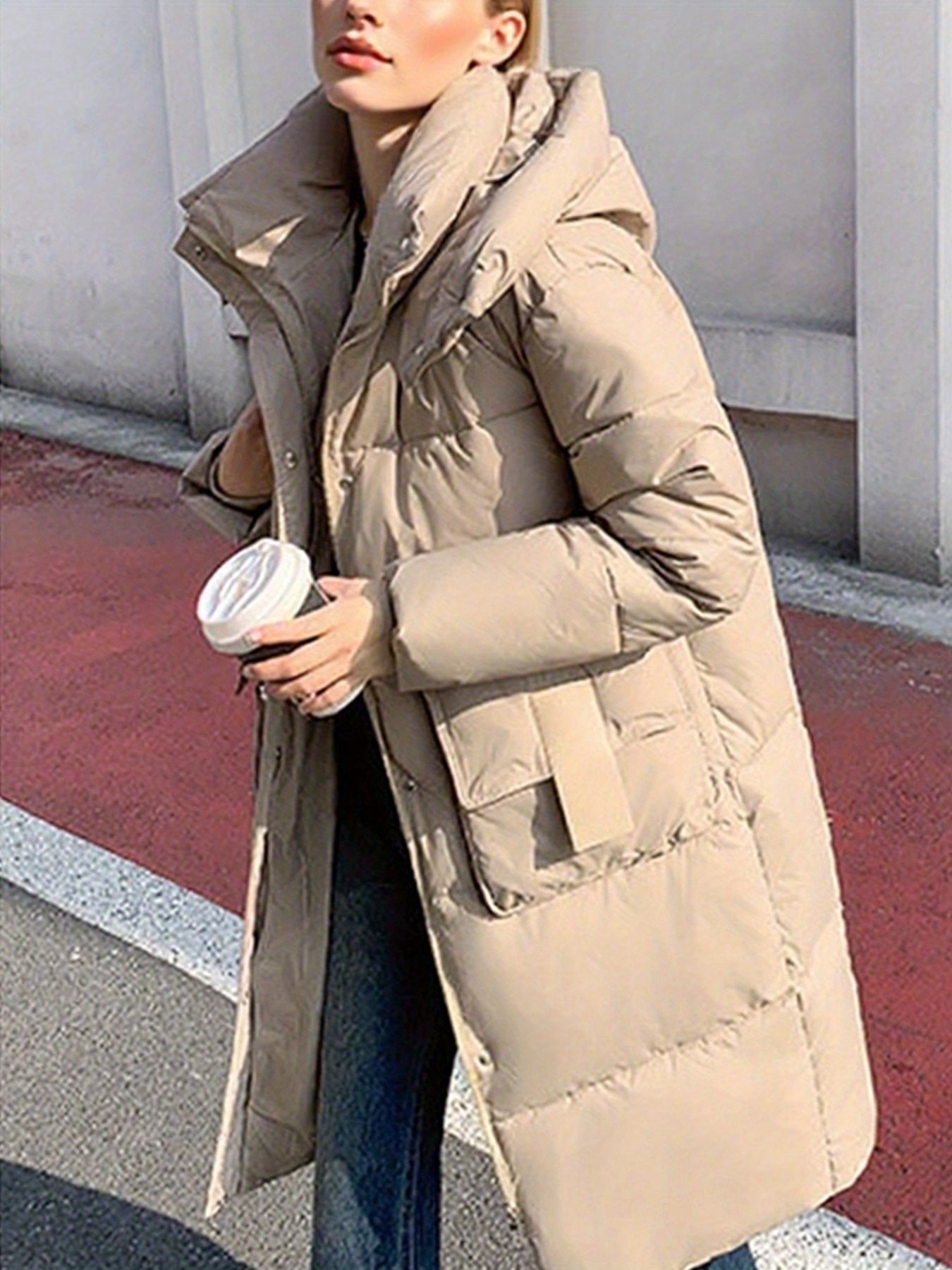 Women’s Hooded Mid-Length Puffer Coat