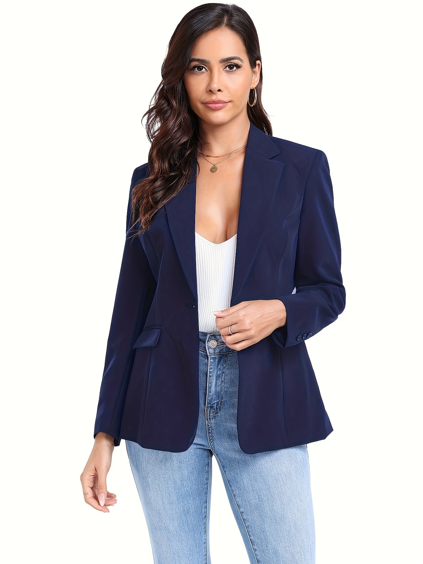 Single Button Office Work Blazer