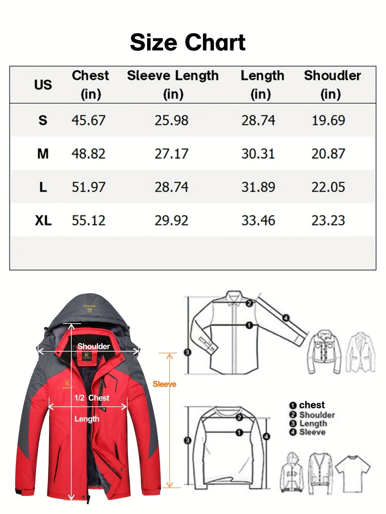Men’s Waterproof Winter Ski Jacket
