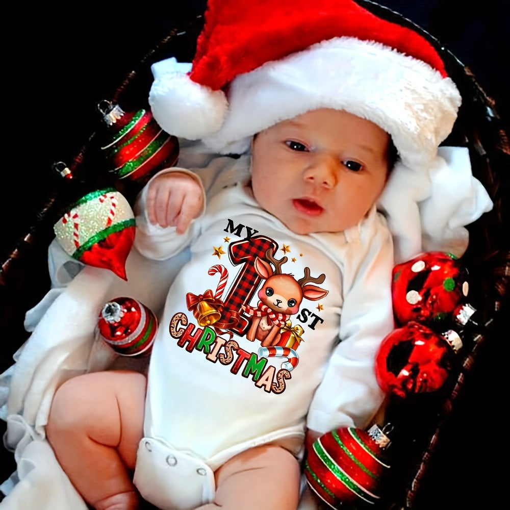 Baby Girl “My 1st Christmas” Winter Romper