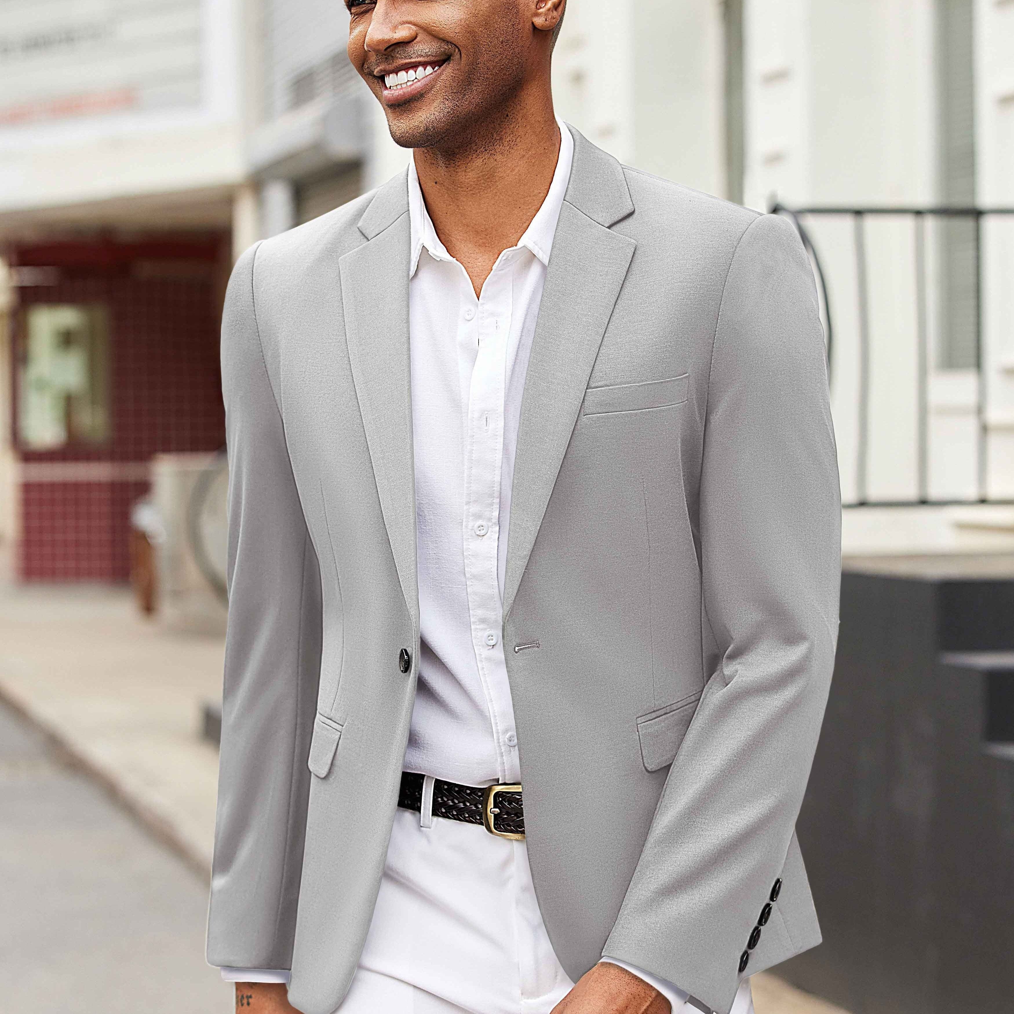 Notch Lapel Knit Blazer