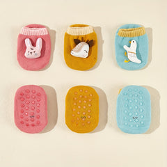 Warm Cartoon Toddler Walking Socks